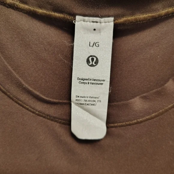 🍋 Lululemon Athletica Chocolate Long Sleeve Top - Size Small - Picture 2 of 6